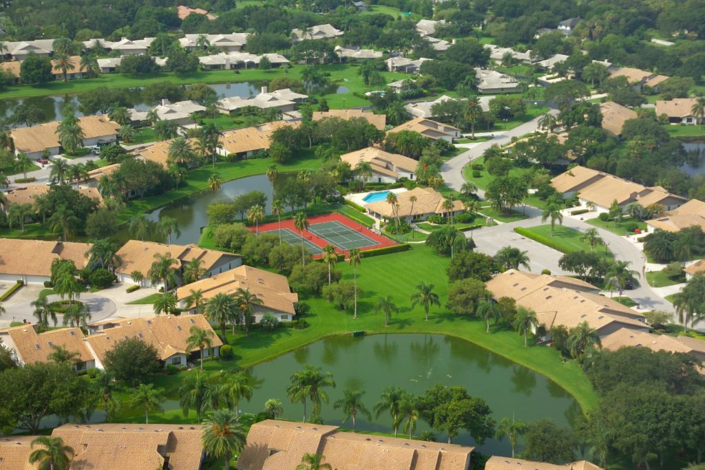 Lakeshore Village in Sarasota Aerial