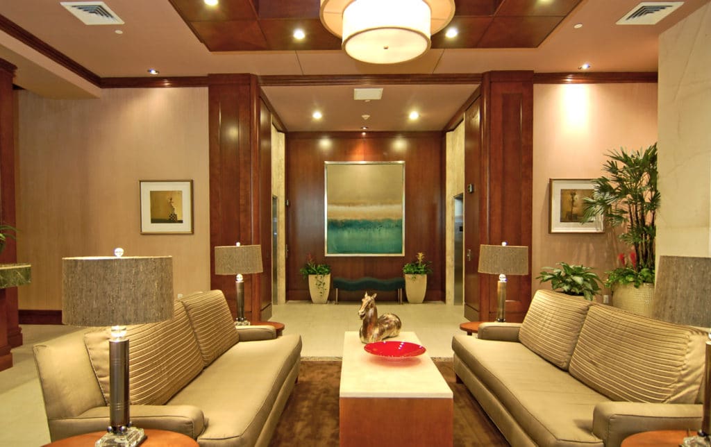 100 Central Condos in Sarasota Lobby