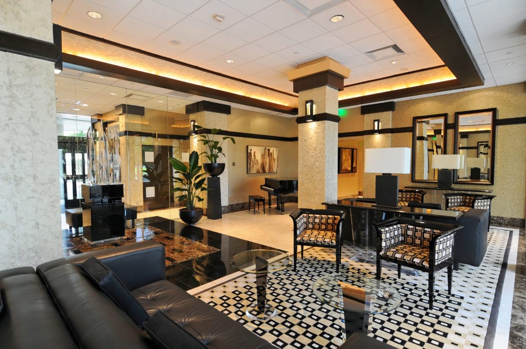 Bay Plaza Condos in Downtown Sarasota Lobby