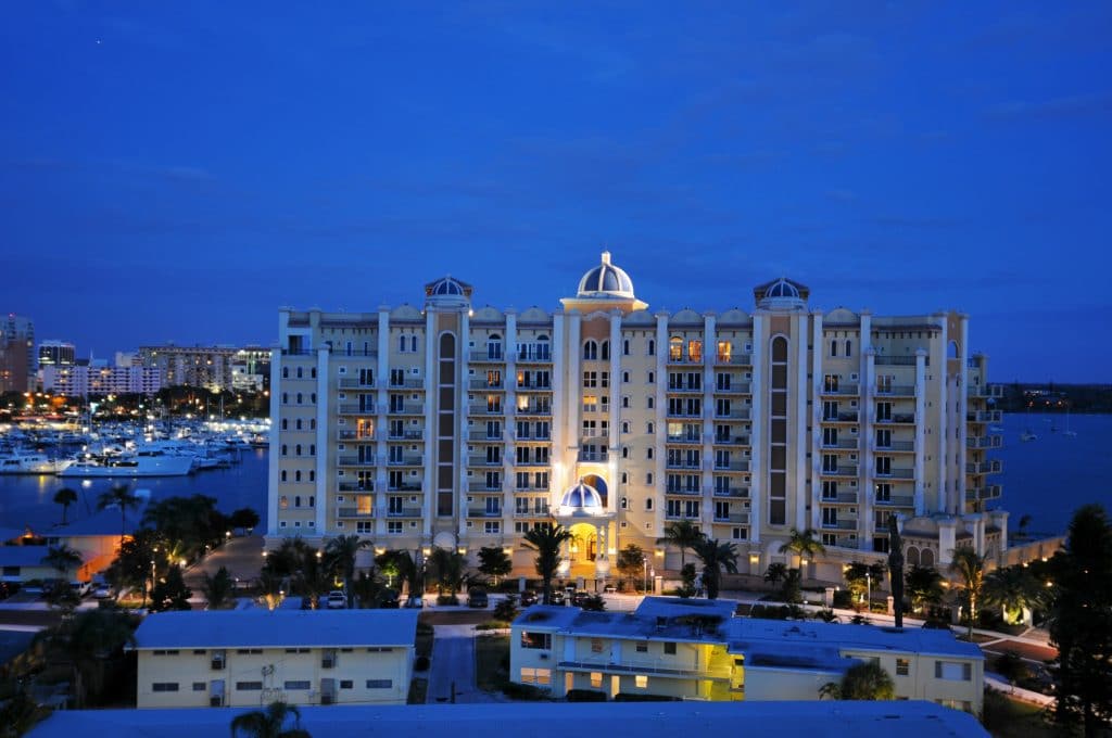 La Bellasara in Sarasota Condos for Sale at Night
