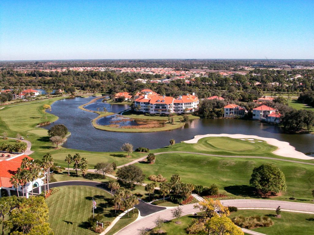 Prestancia on Palmer Ranch Clubhouse Aerial