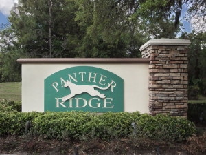 Panther Ridge Entrance Sign in Bradenton