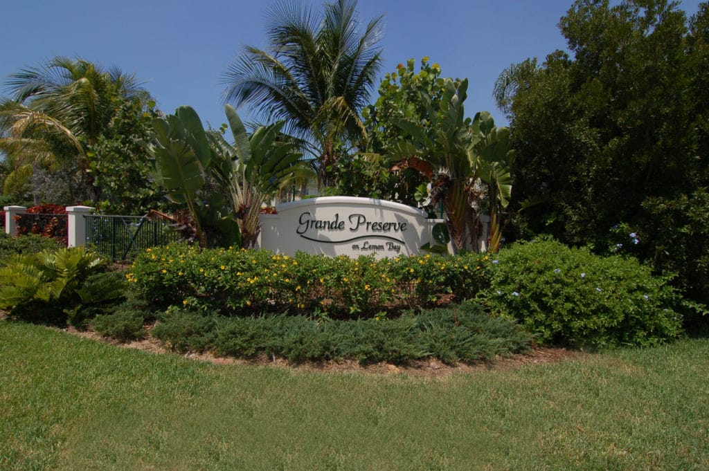 Grande Preserve on Lemon Bay Condos for Sale | Englewood 1 Grande Preserve Lemon Bay Englewood Entrance Sign 2