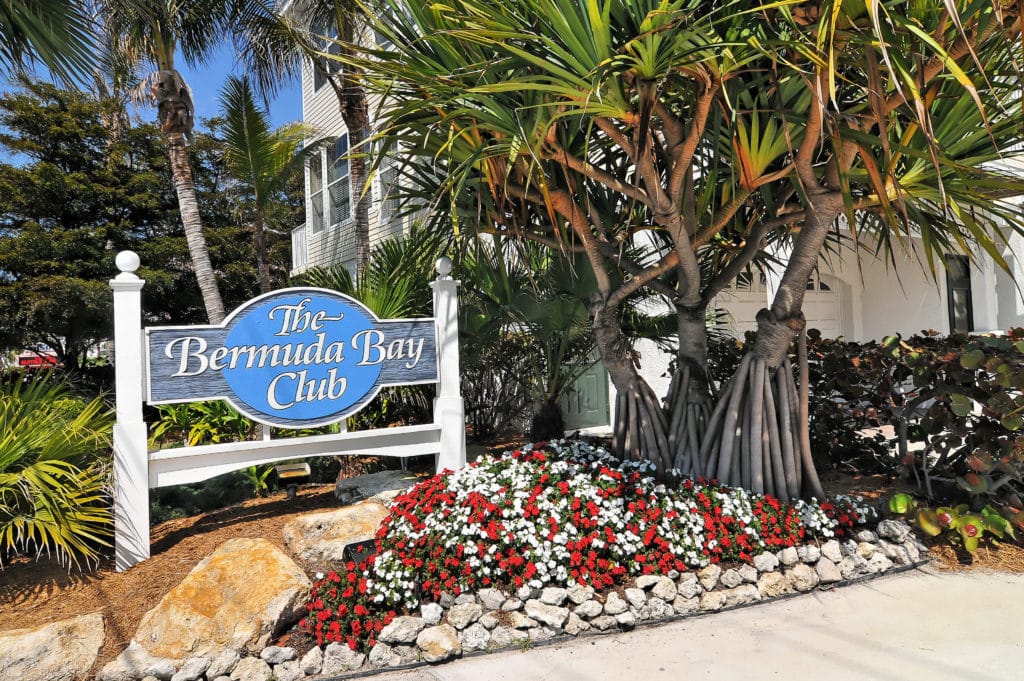 Bermuda Bay Club in Bradenton Beach Entrance Sign