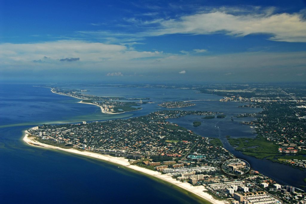Harbor Towers Condos for Sale | Siesta Key Florida 1 Harbor Towers in Siesta Key Condos for Sale Aerial