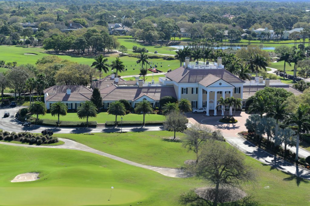 Oaks Golf and Country Club in Osprey Clubhouse Aerial Sarasota Real Estate