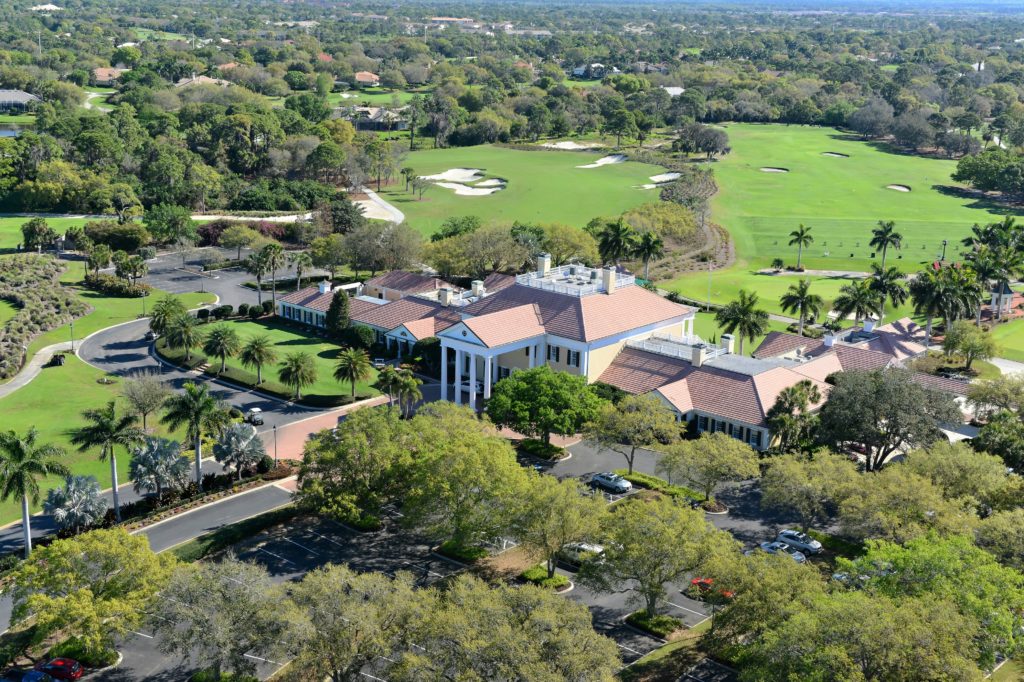 Oaks Golf and Country Club in Osprey Clubhouse Aerial 4