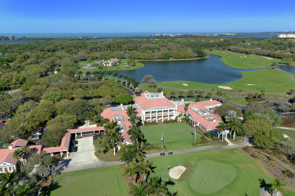 Oaks Golf and Country Club in Osprey Clubhouse Aerial 9