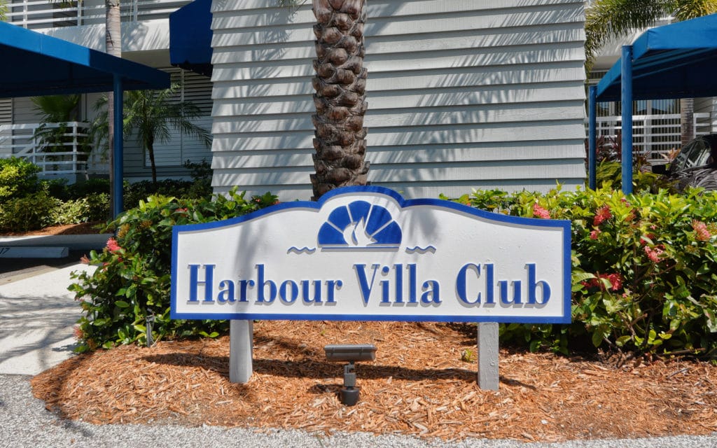Harbour Villa Club Longboat Key Entrance Sign