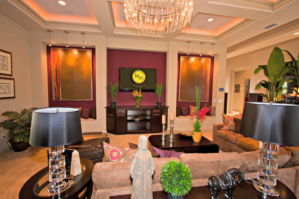 Medallion Home Riva Trace Havana Model in Sarasota Family Room Sarasota Real Estate