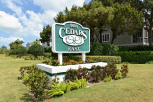 Cedars East in Longboat Key Entrance Sign