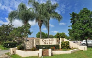 Center Gate in Sarasota Entrance Sign