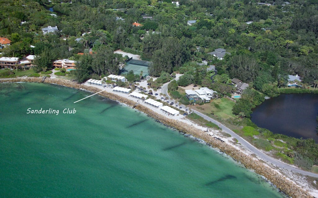 Sanderling Club Homes for Sale | Siesta Key Florida 1 Sanderling Club in Siesta Key Aerial