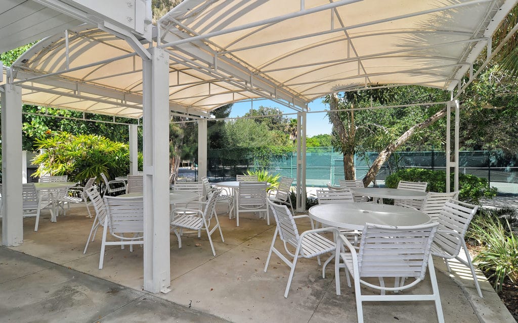 Sanderling Club Homes for Sale | Siesta Key Florida 4 Sanderling Club in Siesta Key Patio Area
