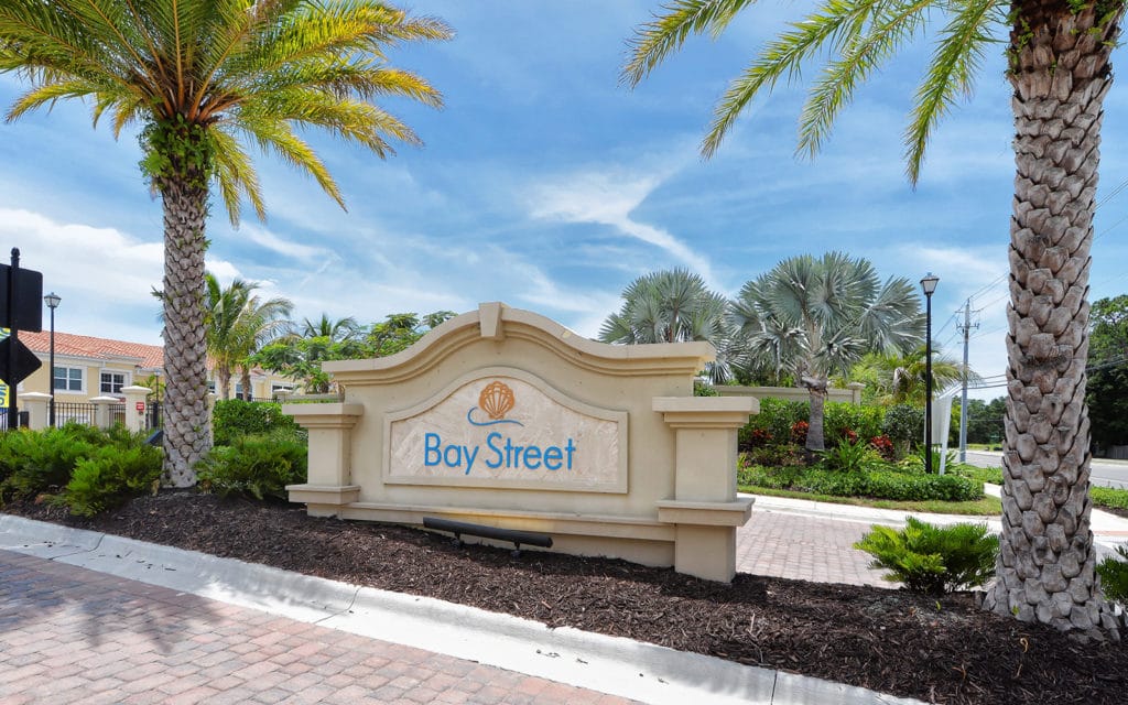 Bay Street Village Townhomes for Sale | Osprey Florida 1 Bay Street Village in Osprey - Entrance Sign