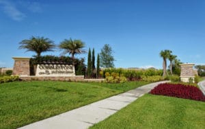 Cobblestone on Palmer Ranch Entrance Sign