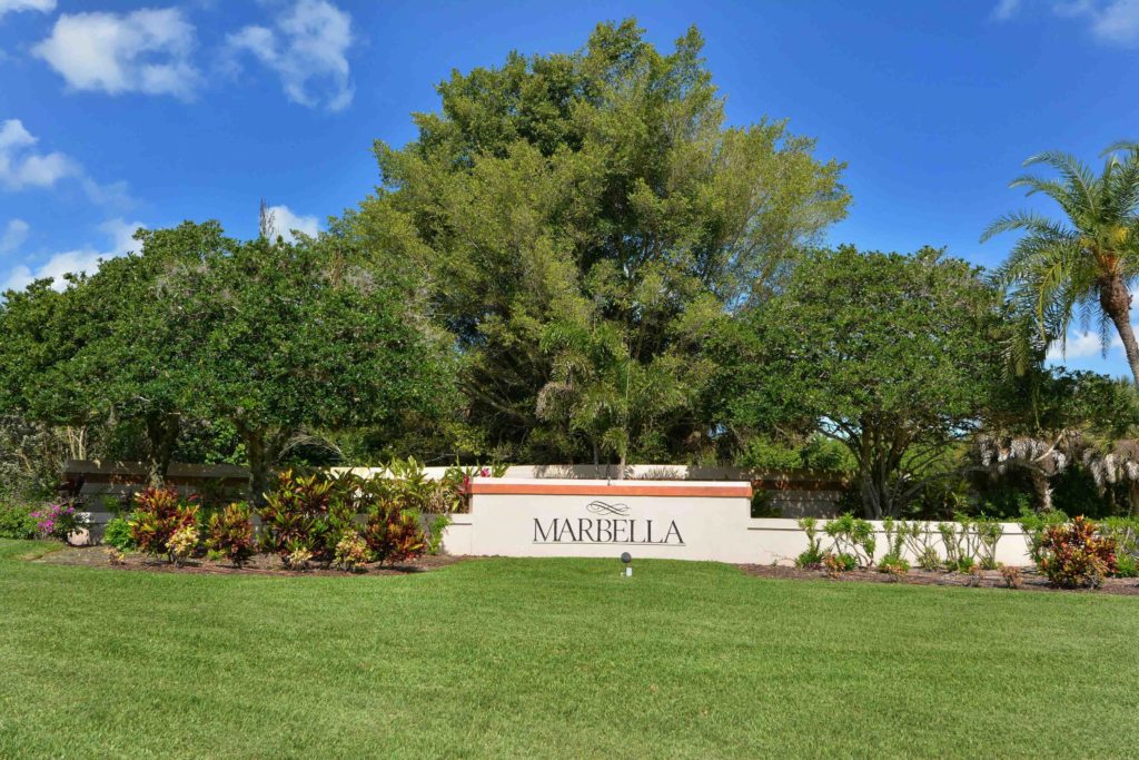 Marbella on Palmer Ranch in Sarasota Entrance Sign