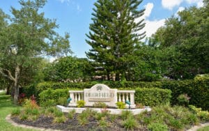 Deerfield Neighborhood in Sarasota Entrance Sign
