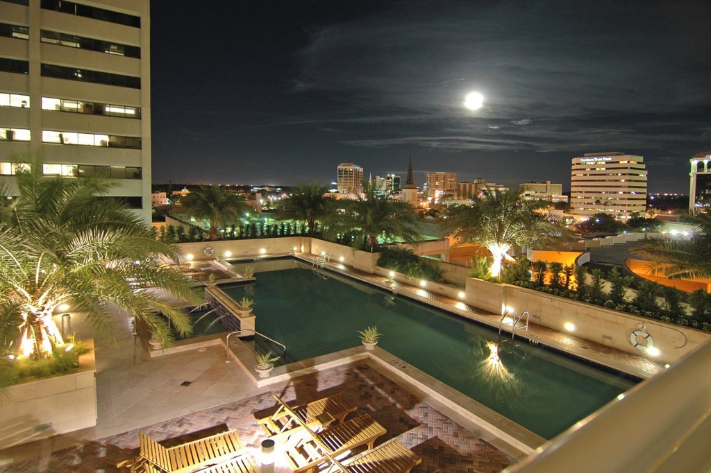 1350 Main in Downtown Sarasota Pool Night